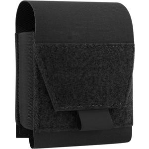 KRYDEX Handcuff Pouch with MOLLE and Belt Loop Handcuffs Holder for Duty Belt MOLLE Vest Law Enforcement Accessories (BK)