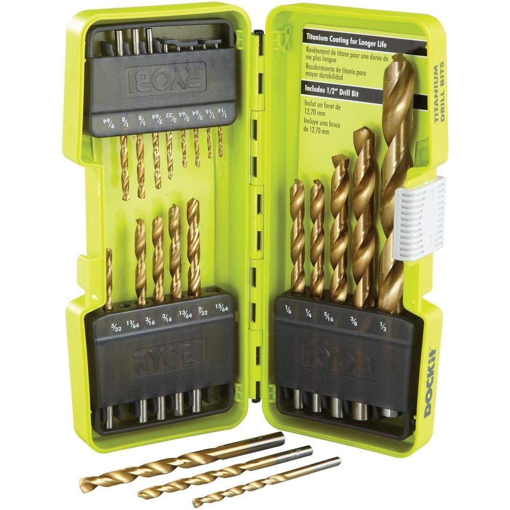 21 PC. Titanium Drill Bit Set