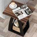End Tables Living Room Set of 2. Side Tables Living Room. Side Table Beside Sofa. Modern End Table for Home. Black-Brown End Tables Set of 2, 19 inches x 15 inches x 22 inches