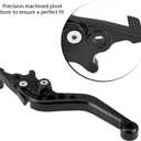 Fydun Motorcycle Scooter Brake Levers, 1 Pair Universal CNC Aluminum Alloy Double Disc Clutch Brake Levers Handle (Black)