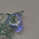 5/8" Bearing Front Wheel Hub For Go Kart Mini Bike Drift Trike (Blue)