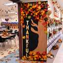 Irenare 8 Pcs 71 Inch Fall Classroom Decor, Thankful Maple Tree Door Cover