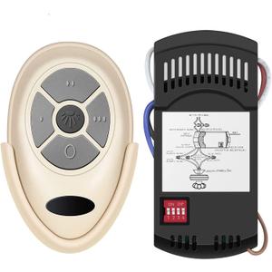 FAN-35T Ceiling Fan Remote Control Kit, for Harbor Breeze, Replacement for Harbor Breeze, Hampton Bay, Hunter, with Receiver FAN28R Light Dimmer, 3 Speed, Learn Key