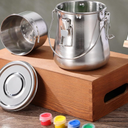 Oil Paint Brush Washer, Artist Brush Washer, Portable Stainless Steel Leak-Proof Paint Brush Washer with Lid and Filter Screen for Oil Painting