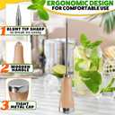 Ice Pick Tool with Stainless Steel Needle & Wooden Handle  Ice Picks for Breaking Ice In Freezer with Ergonomic Handle for Secure Grip  Designs for Kitchens, Bars & Camping Easy Breaking