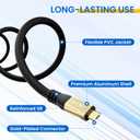 Micro USB Cable 25FT, Extra Long USB 2.0 C to Micro Cord Support Charge & Data Transfer, Kindle & PS4 Charger Cord Replacement, Android Phone Cable for Samsung Galaxy S7 Edge S6 S5 and More