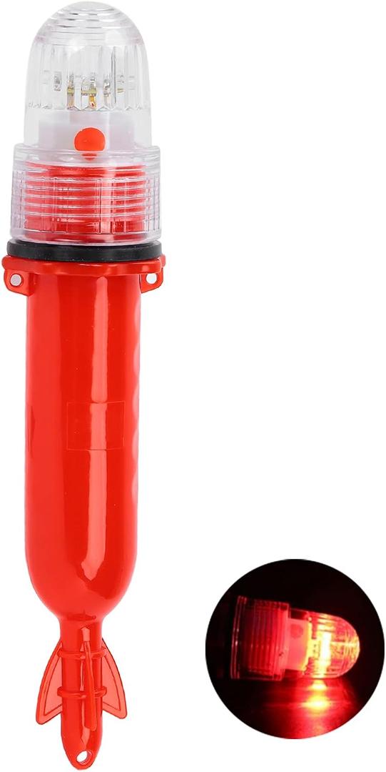 Boat Flares Coast Guard Approved Marine, Intelligent Marine Flares, 0.6W Red Visual Distress Signals for Boats, Emergency Flares Boat with Thick O Rings for Fishing