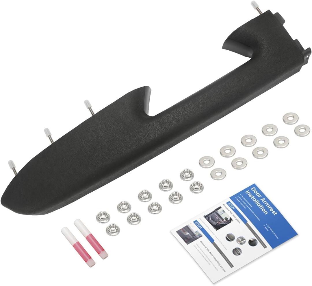 22818465 Front Left Driver Side Armrest Repair Kit Compatible with Chevy Silverado/GMC Sierra 1500 2500HD 3500HD 2010-2014 Replace# 20874800 20920830 20924566 23402964 (Black)