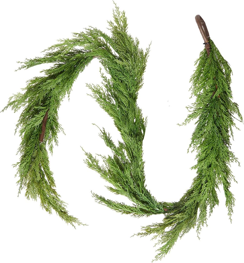 6' Artificial Evergreen Cedar Garland