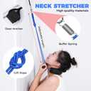 Portable Cervical Neck Traction Over Door Device for Neck Pain Relief or Spinal Decompression, Neck Stretcher Strap Over Door for Cervical Curvature Correction Home Use