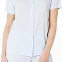 Grainge Mommy and Me Short Sleeve Pajama Set (Small, Light Blue)