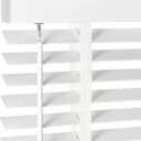 2" Cordless Solid Wood Blinds for Indoor Window,29.5" W x 48" H White