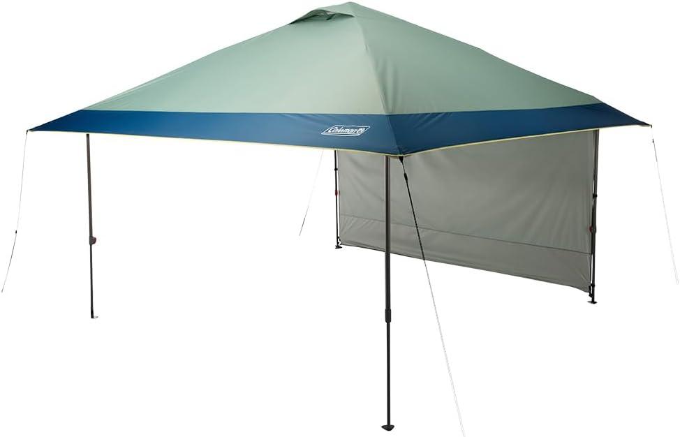 Coleman Oasis Instant Pop-Up Canopy Tent with Side Wall Attachment, Portable Shelter with Easy Setup & Takedown, Wheeled Carry Bag Included, 10x10/13x13ft Sizes, 10x10ft Shadewall
