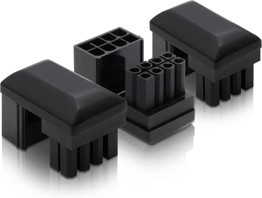 EZDIY-FAB GPU VGA PCIe 8 Pin U Turn 180 Degree Angle Connector Power Adapter Board for Desktop Graphics Card-Reverse Type 3-Pack