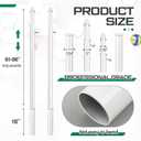 8 ft Adjustable Volleyball Poles Outdoor Badminton and Volleyball Post Iron Round Sport Telescopic Posts Replacement for Badminton Net, Ground Sleeves Included (Posts Only)
