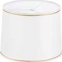 PATIKIL Lamp shades for Table Lamps 11.4" Top x 12.6" Bottom x 9.8" High Drum Lamp shades for Floor Lamps Medium Linen Lampshade Easy Assembly for Lamp Replacement, White