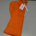 MEROKEETY Womens Summer Bodycon Knit Midi Dress 2026 Spring Beach Vacation V Neck Casual Sleeveless Ribbed Sweater Dresses (Orange, S)