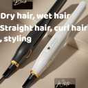 Mini Flat Iron for Short Hair, 1/2 inch Ceramic Plates Small Flat Irons for Short Hair, Fast Heating Anti-Frizz, Temperature Adjustable Auto-Off, Travel Size Mini Hair Straightener, Black