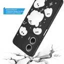 for Moto E14/Moto G24 Power/Moto G04/G04s/Moto G24 Case,Cartoon Cute Kawaii Fun Cool Funny Video Game Controller Design Phone Case,Full Body Protection Cover for Man Women Teen White Black Ghost