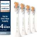 Philips Sonicare A3 All-in-One - Genuine Replacement Electric Toothbrush Heads, White, 4 Pack One Year Supply, HX9094/65
