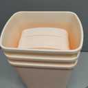 CEROELDA 3 Pack Bathroom Trash Can with Lid, 10L/2.6 Gal Small Garbage Can with Press Top Lid, Slim Plastic Waste Basket for Toilet, Office, Bedroom (Beige)