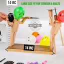 Akargol Handmade Wooden Fencing Puppets - XLarge 2025 New Sword Duel Game Best Family Board Games for Christmas 2-Player Wooden Robot Battle Balloon Game, Whack a Balloon Party Games for 2 Players