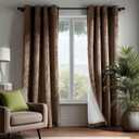 Deconovo 100% Blackout Door Curtain  Heat Blocking & Thermal Insulated Velvet Panel, Noise Reducing, Energy Saving for Summer & Winter, 52W x 90L Inch, Chocolate, 1 Panel