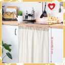 Hahafelt Cabinet Dishwasher Hidden Curtains with Telescopic Rod and Rod Clamp Dishwasher Desk 35 x 39 Inches Curtain for Kitchen Under Sink Washing Machine(Caramel Color)