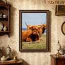 Black 12x18 Frame Wood Vintage 12 x 18 Frames Gold | Real Glass, Easy Photo Changes, Wall Hanging, Ornate Wall Art