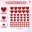 ReliThick 3480 Pcs Heart Stickers Glitter Gradient Self Adhesive Decals | 3 Sizes Included, Gradient Foil Design, For Thanksgiving Wedding Gift Wrap Envelopes Greeting Cards Scrapbooking Craft