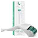 Derma Roller for Scalp, Beard & Face - Microneedling Roller with 540 Titanium 0.25mm Micro Needles, Microneedle Tool for Hair, Skincare Tools for Women & Men White