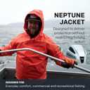 Grundens Mens Neptune Commercial Fishing Jacket | Waterproof, Adjustable (X-Large, Orange)
