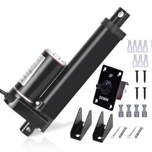 6 Inch (6") Stroke Linear Actuator 12V High Speed Actuator Motor 1000N 14mm/s with Brackets Mounting DC 12V Linear Actuator with Reverse Polarity Toggle Switch