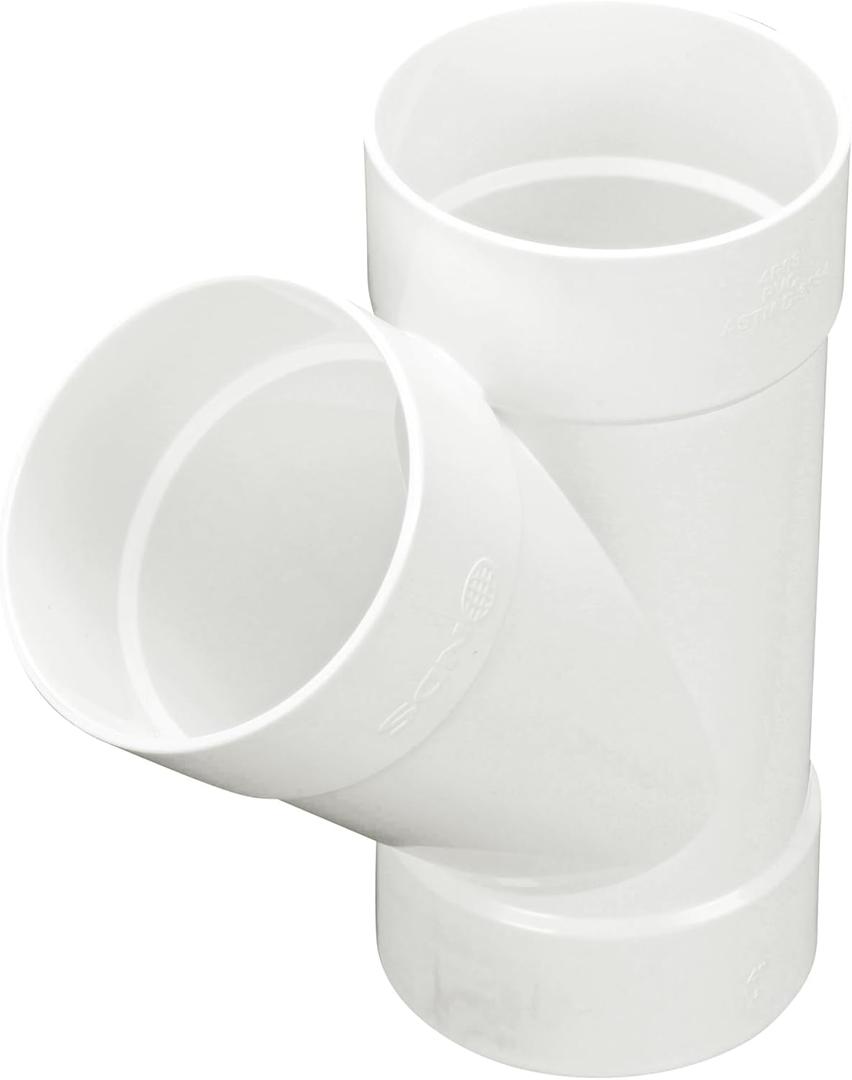 NDS 4P08C X Hub PVC S&D 45 Wye, 4 in, 1 Count (Pack of 1), White