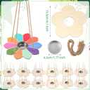 DoubleFill 24 Pcs Bird Feeder Craft Kits for Kids Ages 3-8 Make Your Own Bird Feeders Kids Arts and Crafts DIY Wooden Art Painting Flock Feeders for Outside DIY Vbs Crafts