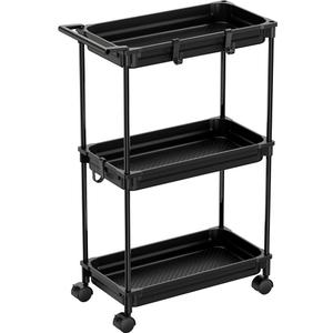 Black Rolling Storage Cart (38x23inch)