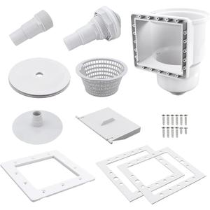 Kefly Above Ground Pools Skimmer with Accessories, Thru-Wall Skim Compatible with All Standard Pool Wall Cutouts