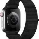 Nylon Loop Band Compatible with Apple Watch 11 10 9 8 7 6 5 4 3 2 1, Adjustable Sport Wristband for Women Men, Fits 38mm 40mm 41mm 42mm 44mm 45mm 46mm 49mm SE 3 SE 2 SE Ultra 3 Ultra 2 Ultra (Black)