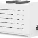 Wooden WiFi Router Storage Box, Decorative Router Hider with Cable Management System, Countertop Modem Shelf Hider Cover, Home Organization Solution for Most Routers Up to 9.8" Tall, Need Assembly (White)