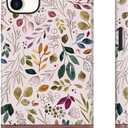 for iPhone 12 Mini Case Cute Wireless Charging Compatible Dual-Layer Shockproof Protection with Stylish Wildflower Design Protective Cover for Women - Custom Vintage Floral