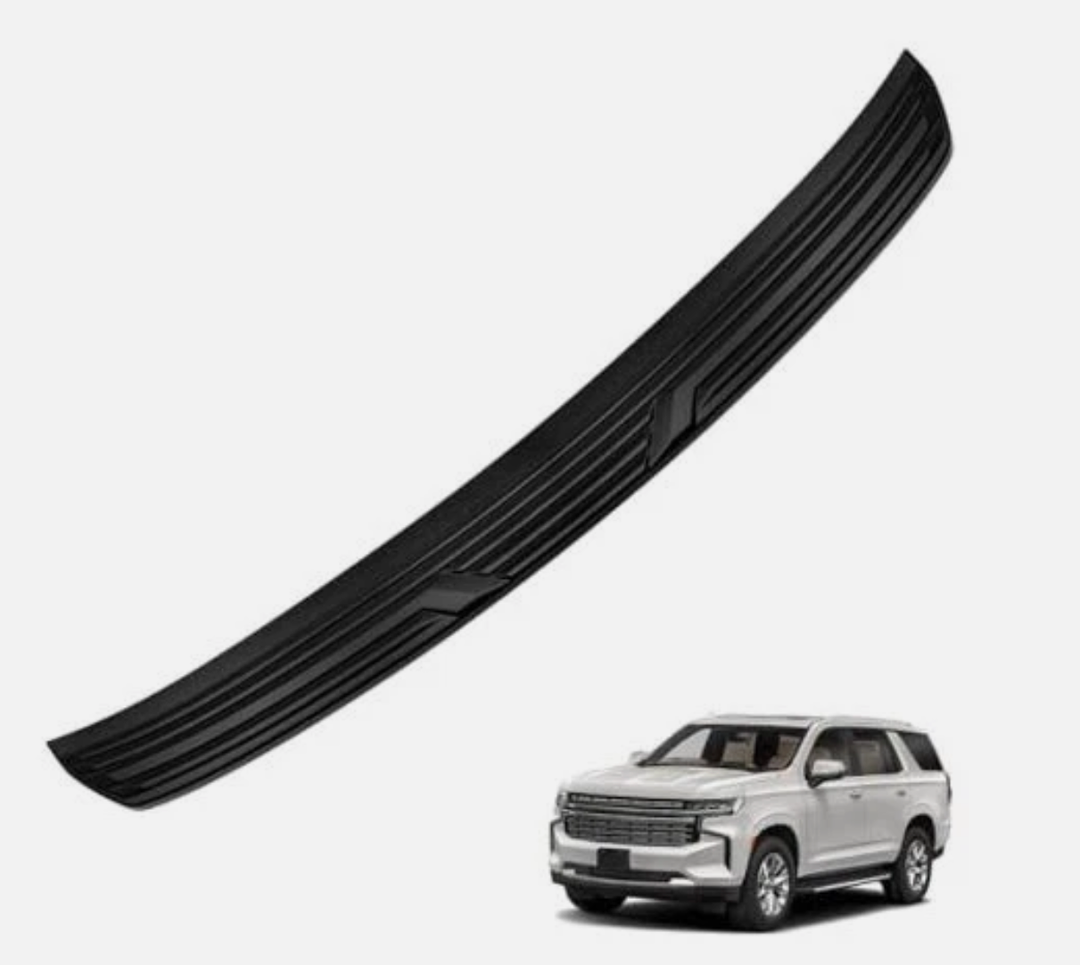 PeakPurit Rear Bumper Protector Compatible with Chevy Tahoe & GMC Yukon 2021-2025 Accessories Matte Black ABS Material Trunk Door Entry Bumper Guards