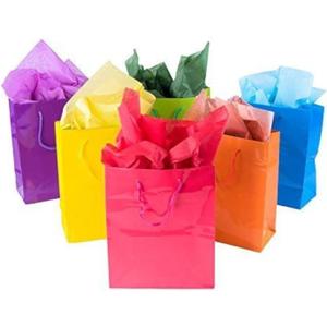 Adorox 12 Assorted (13" h x 10" w x 4 1/2" d) Bright Neon Colored Party Present Paper Gift Bags Christmasd Holidays Thanksgiving Easter Halloween Mothers Day All Occasion