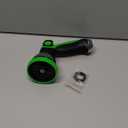 Garden Water Hose Nozzle Metal Heavy Duty Sprayer Thumb Control with 10 Spray Modes Suitable for Watering Plants, Iawn and Garden, Car Washing, Cleaning, Showering Pets and Outdoor Fun, Green