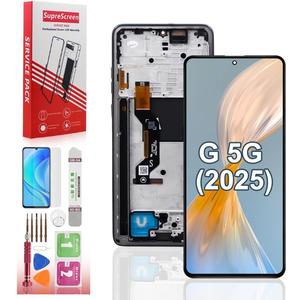 Motorola LCD for G 5G [2025 Version] Screen Replacement Kits with Frame XT2513V XT2513-1 XT2513-2 Display Digitizer Touch Screen Assembly 6.6 Inch