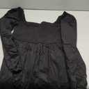 R.Vivimos Womens 2026 Fall Corduroy Cotton Long Sleeve Square Neck Elastic Smocked A-Line Ruffle Mini Dress