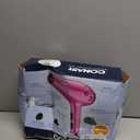 Conair Hair Dryer with Retractable Cord, 1875W Blow Dryer, 3 Heat Settings, 2 Speeds, Blow Dryer with Diffuser and Concentrator Attachments, Ionic + Tourmaline Technology, Pink