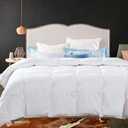 MAPLE DOWN Soft Super King Size Comforter-Down Alternative Comforter Duvet Insert Quilted for All Season-Lightweight Breathable Brushed Microfiber Machine Washable (120"x120") (White)