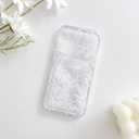 2 x NITITOP Compatible with iPhone 16e Case with Card Holder Clear Cute Line Rose Floral Flowers for Women Girls Soft TPU Wallet Shockproof Protective Cover - White