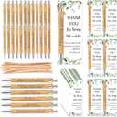 Yeaqee 36 Sets Employee Appreciation Gift Bulk Thank You Inspirational Bamboo Pen with Card Graduation Appreciation Gift for Teacher Student Nurse Coworker Staff Office Team (Being Awesome)
