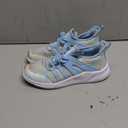 RUNSIDE Girls Tennis Shoes Lightweight Sports Kids Sneakers Lace-up for Running/Walking  (Sparkly Blue, Size 5)